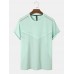 Men Plain High Elasticity Crew Neck Casual Short Sleeve Soft T  Shirts